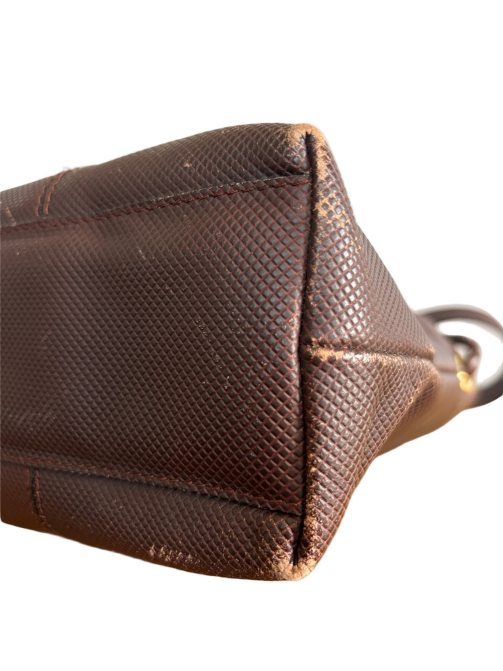 Bottega Veneta Vintage Brown Leather Shoulder Bag Minimalist Woven Detail - Picture 10 of 16